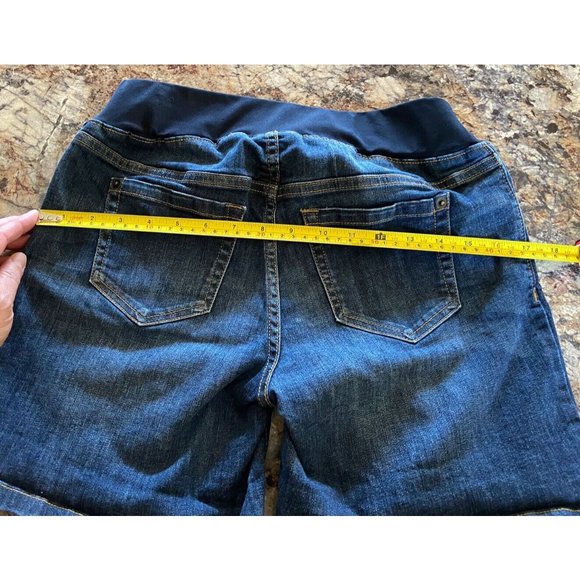 Liz Lange Maternity Jean Shorts XS Expandable Waist Summer Beach Pockets - Picture 6 of 12